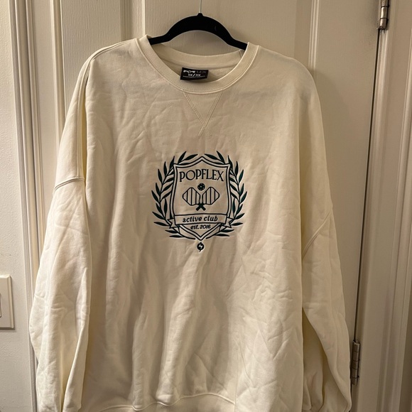 POPFLEX Tops - POPFLEX | Blogilates Cream Sweatshirt with Logo